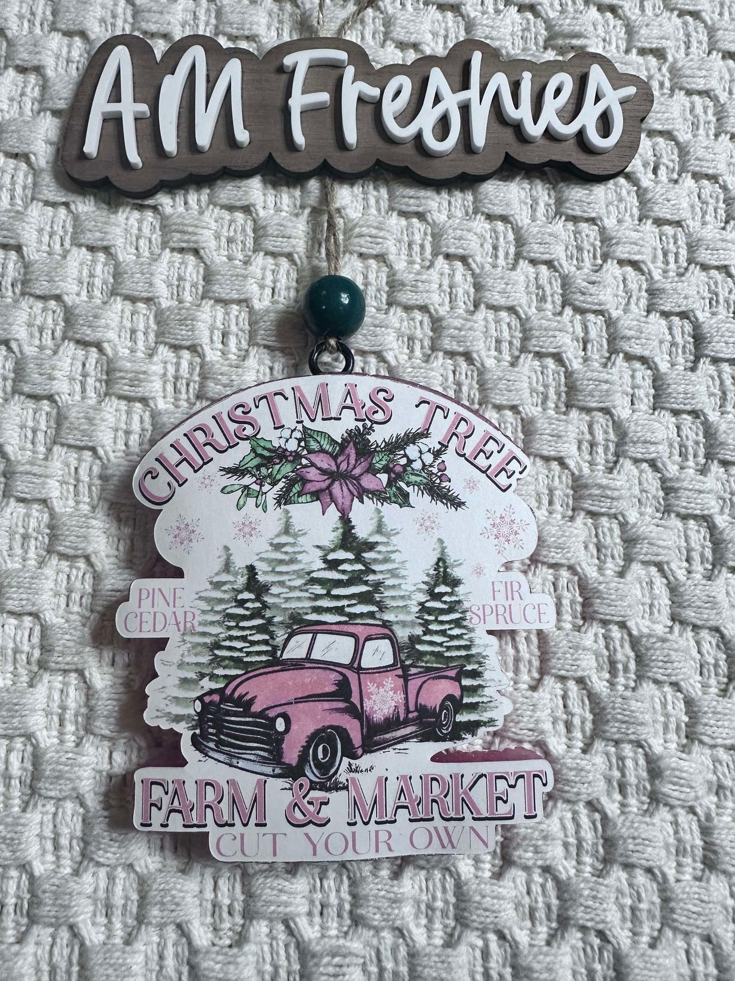 Pink Christmas Tree Farm Freshie