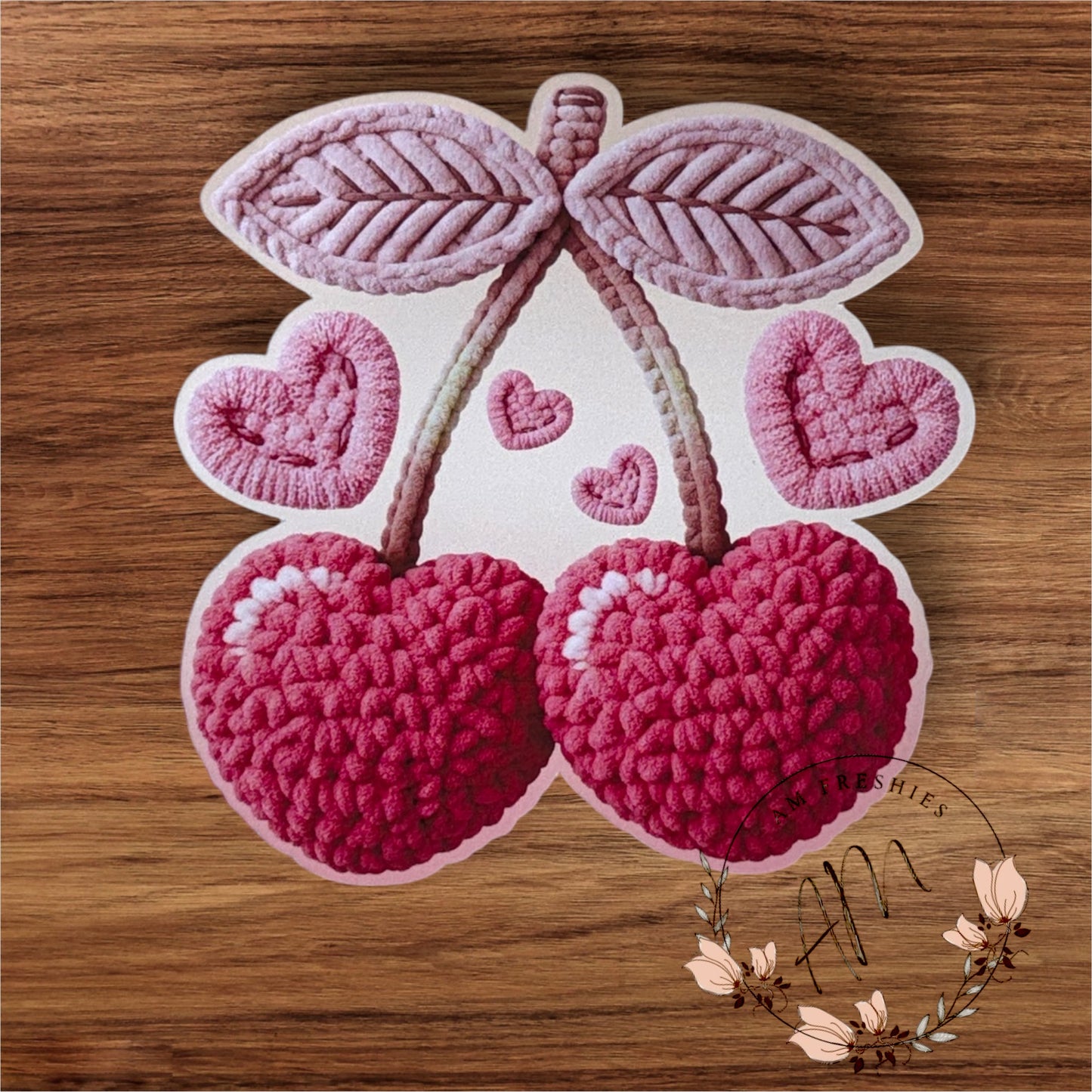 Heart Cherries, yarn look