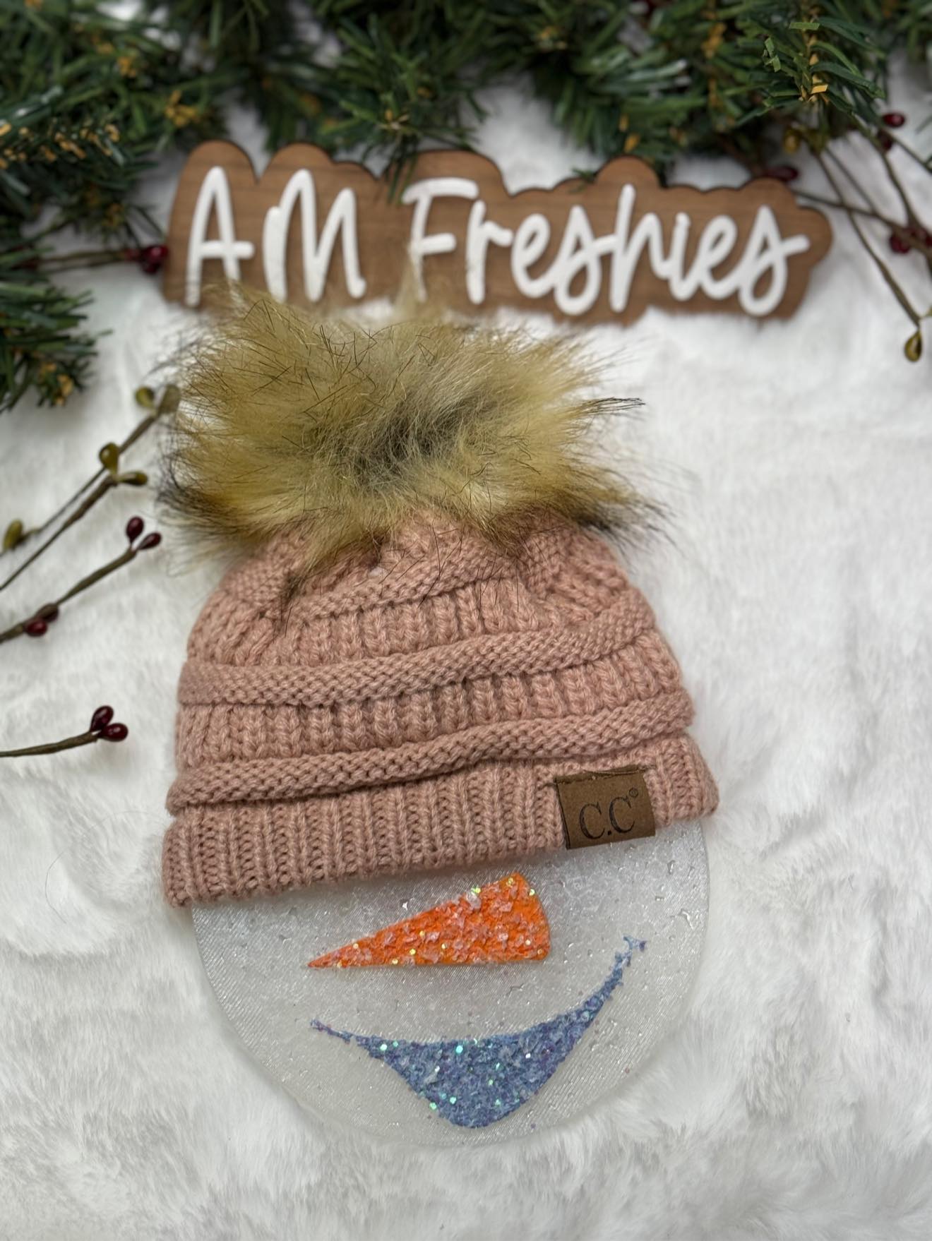 Snowman Beanie-hat colors will vary