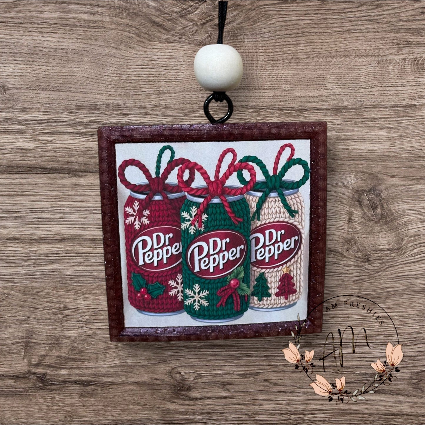 Dr Pepper (knitted square)