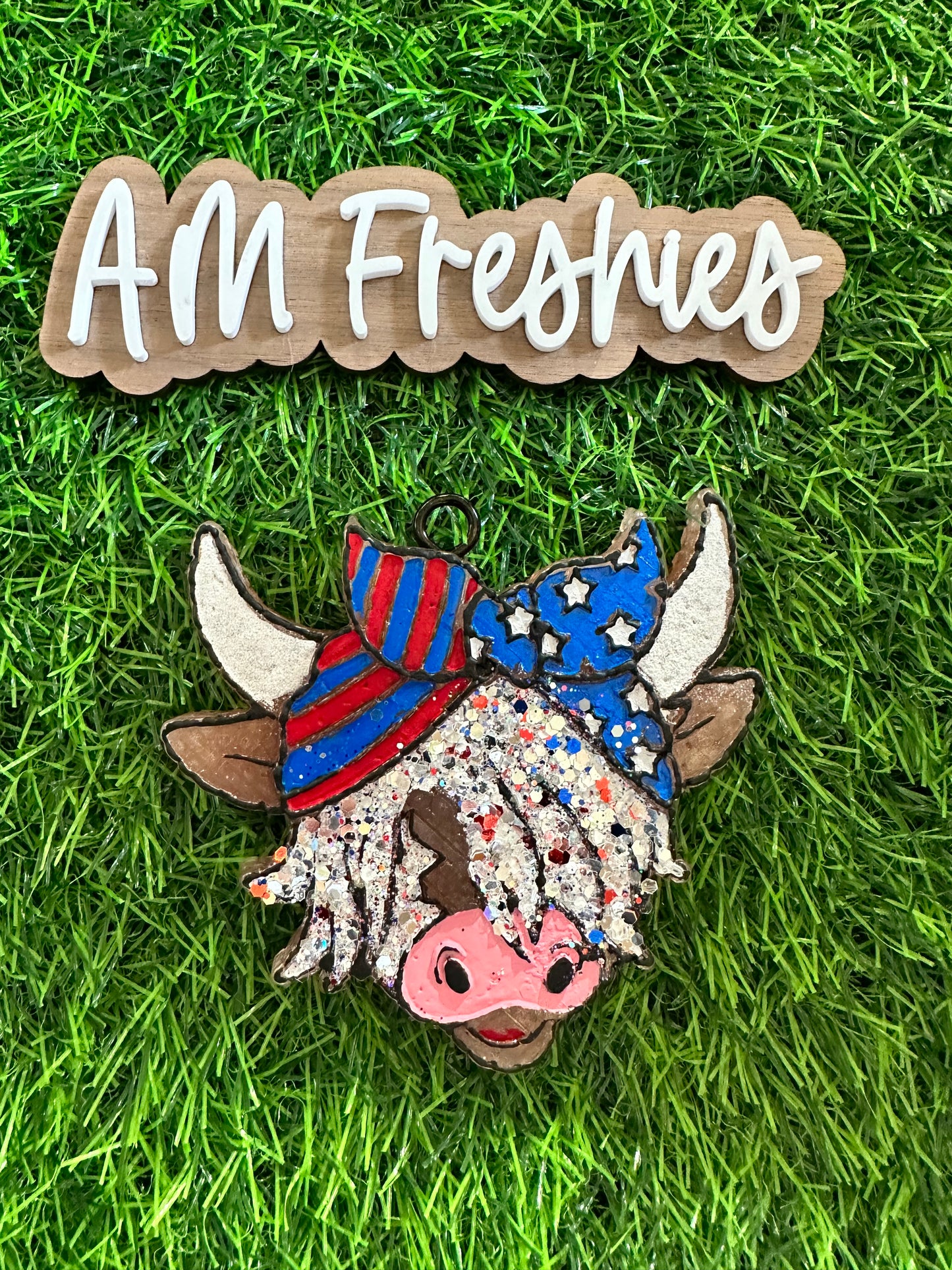 Highland Cow Patriotic
