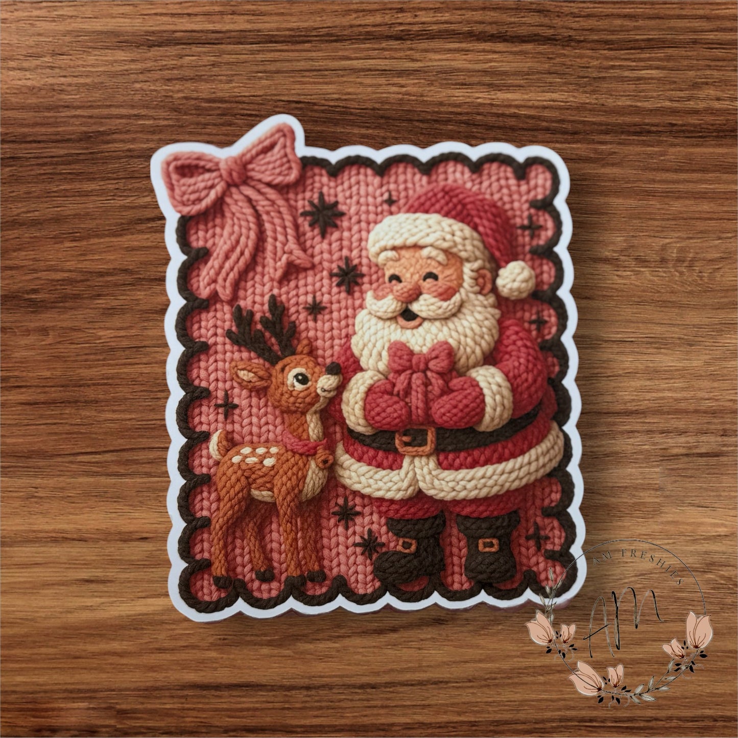 Santa Stamp Yarn Freshie