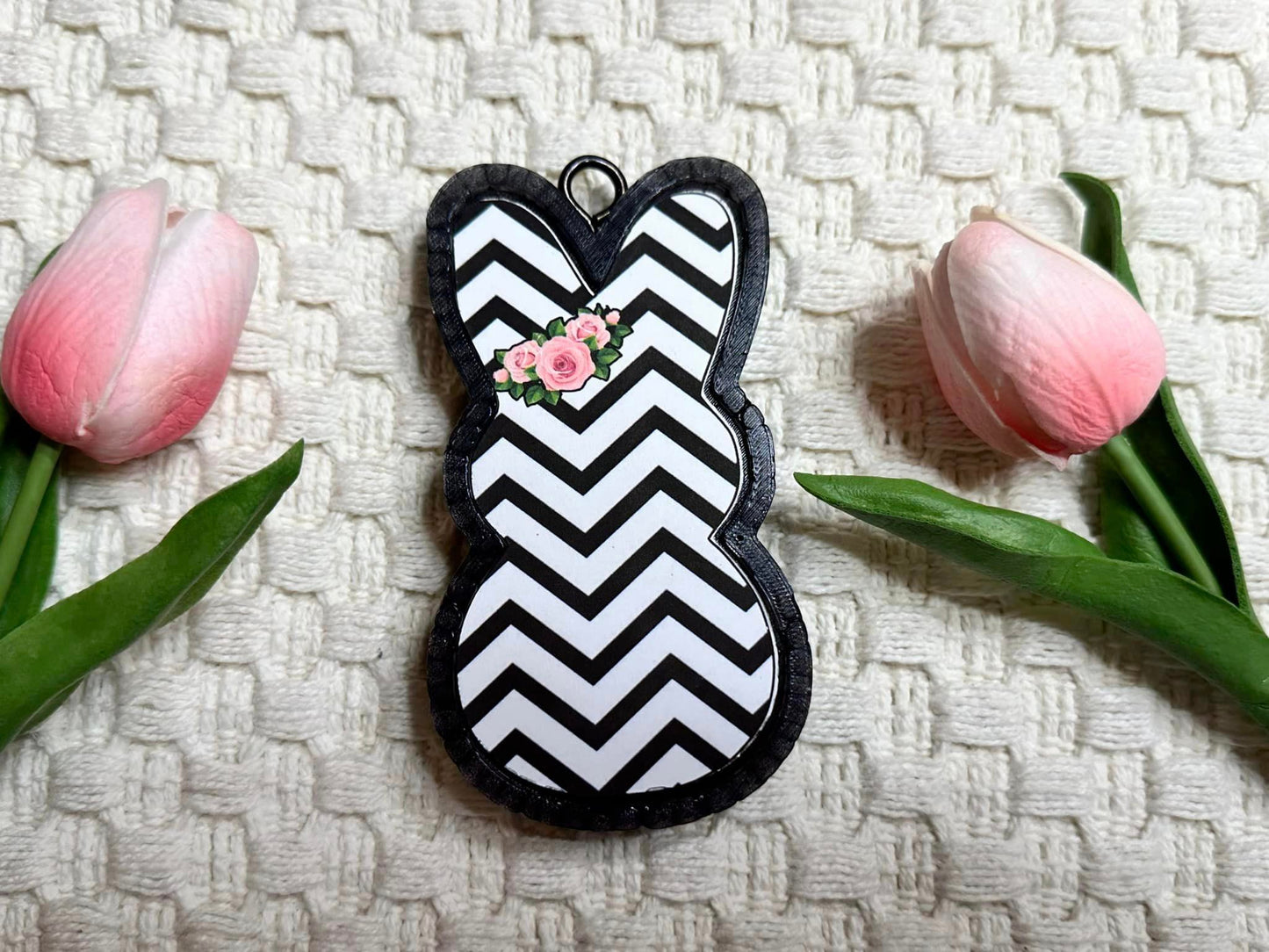 Black Chevron Peep Car Freshie