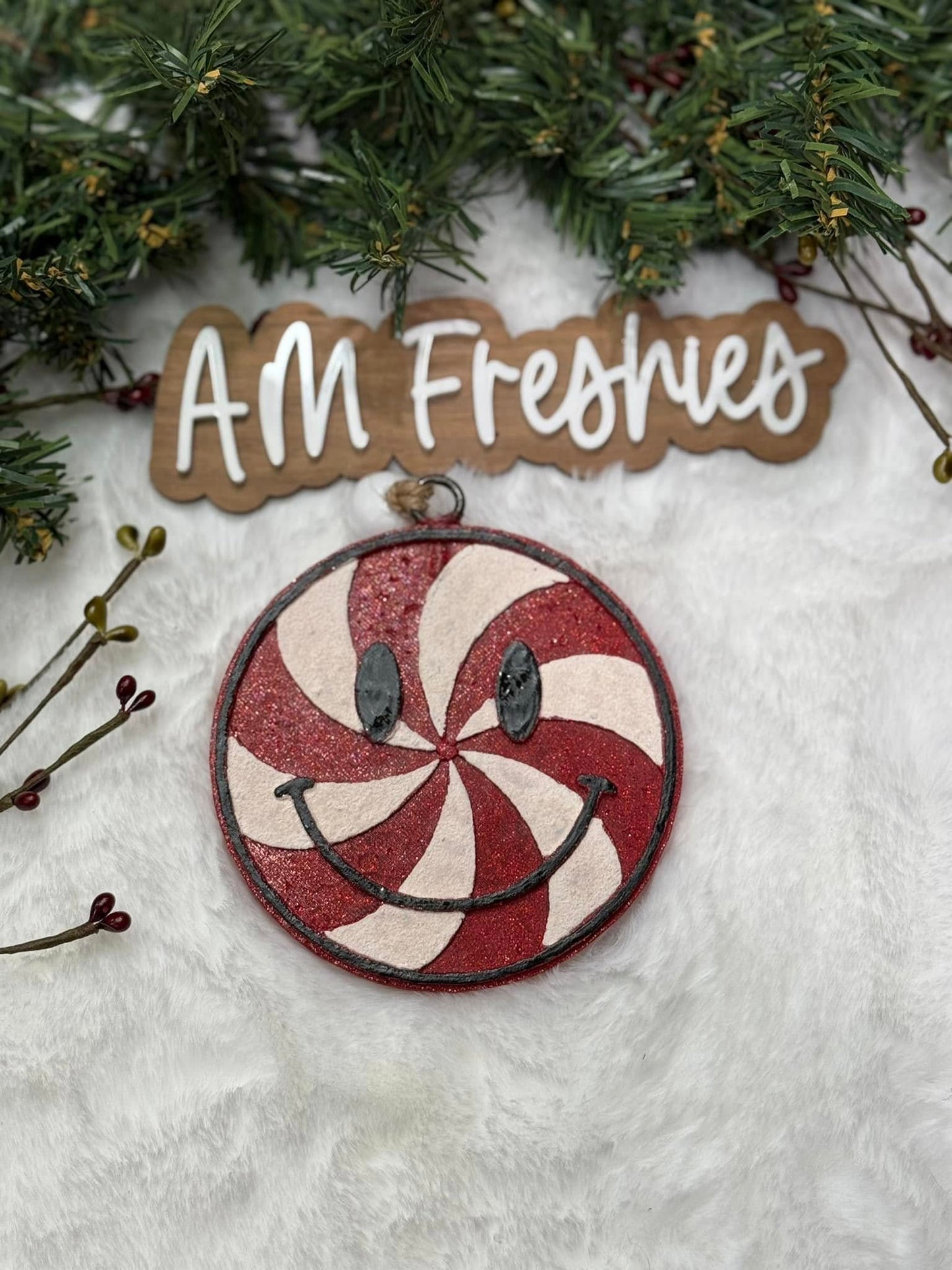 Smiley Peppermint-Ready To Ship-scent: Vanilla Chai Latte