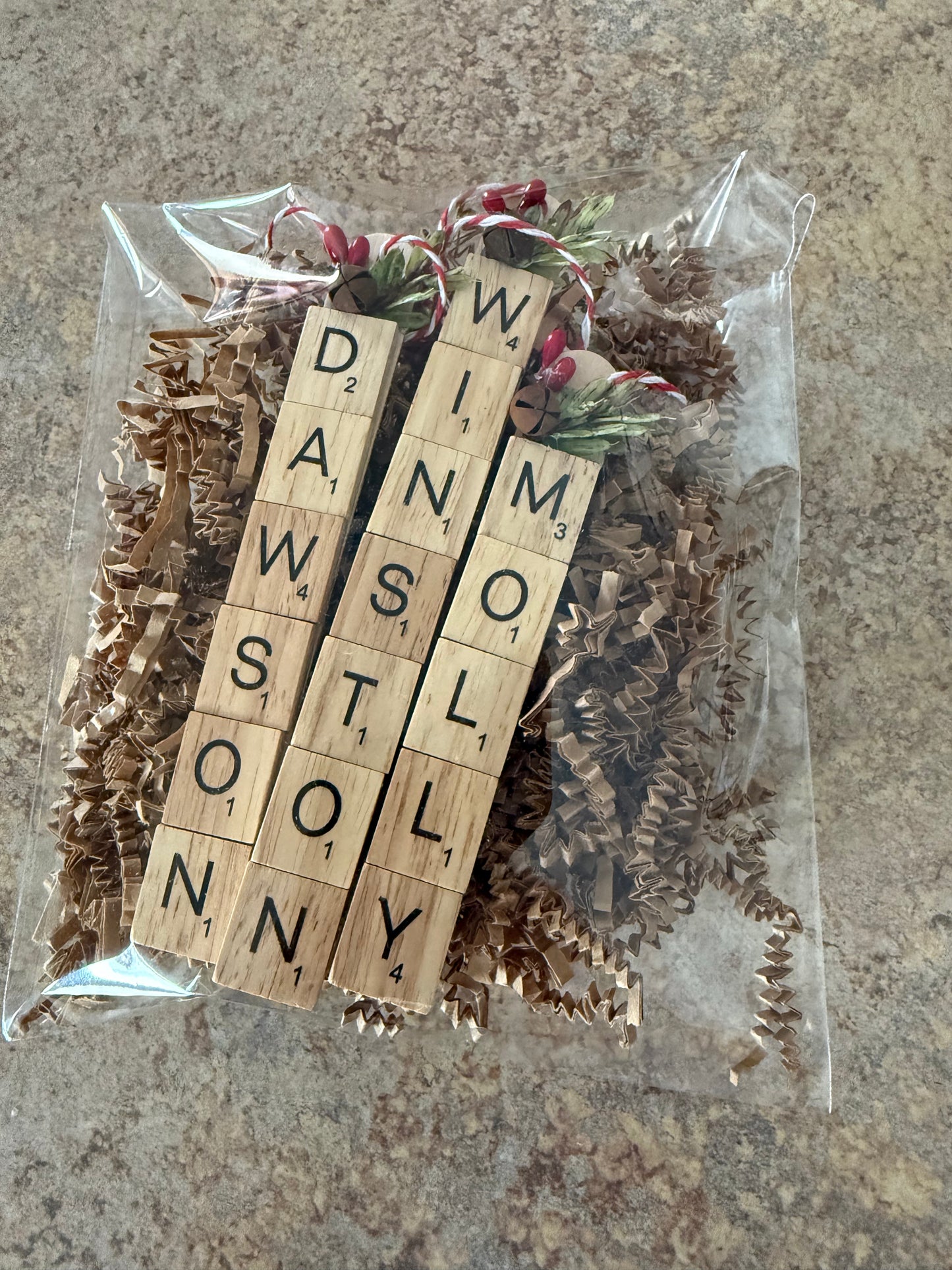 Customized Scrabble Ornament (6+ letters)