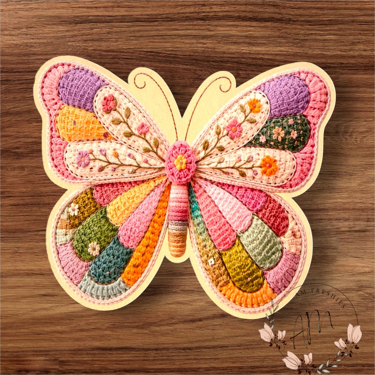 Butterfly stitched Freshie
