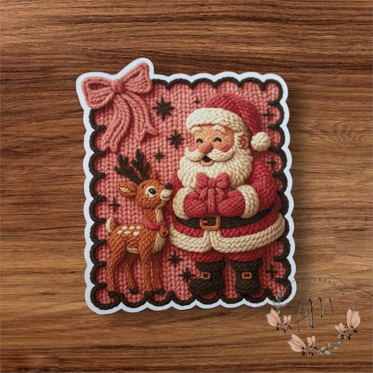 Santa Stamp Yarn Freshie