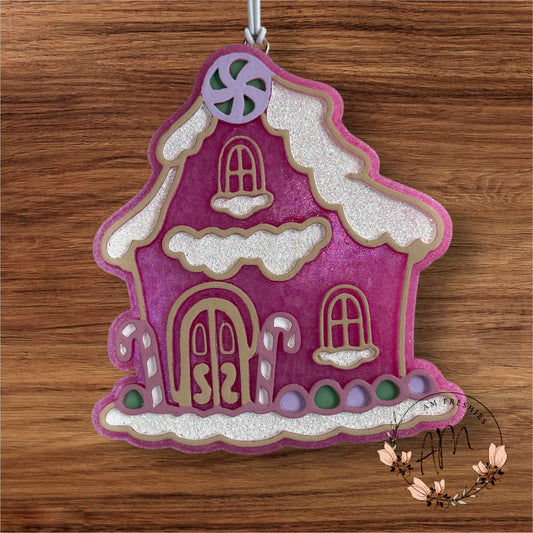 Gingerbread house, hand painted and ready to ship