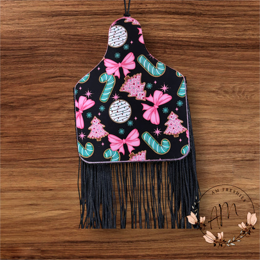 Cow Tag w/fringe