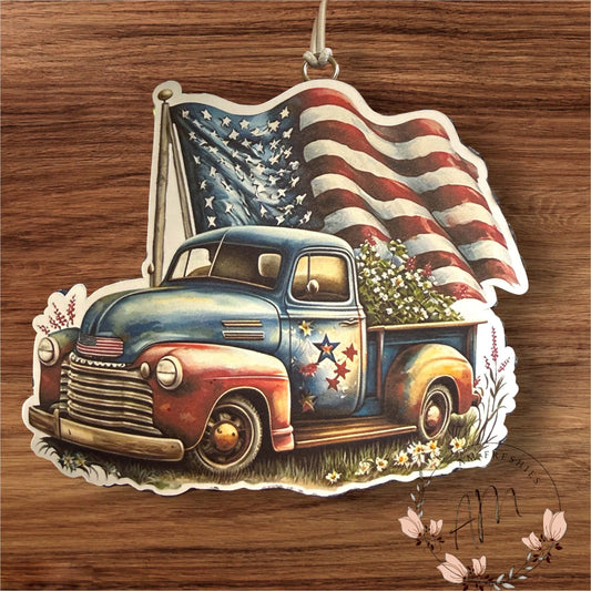 Americana Truck with Flag